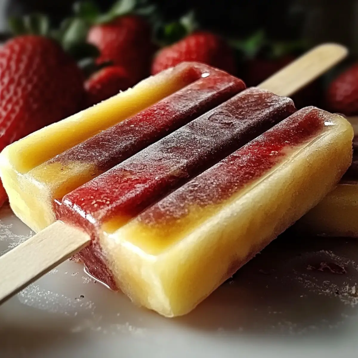 Tropical Strawberry Pineapple Popsicles