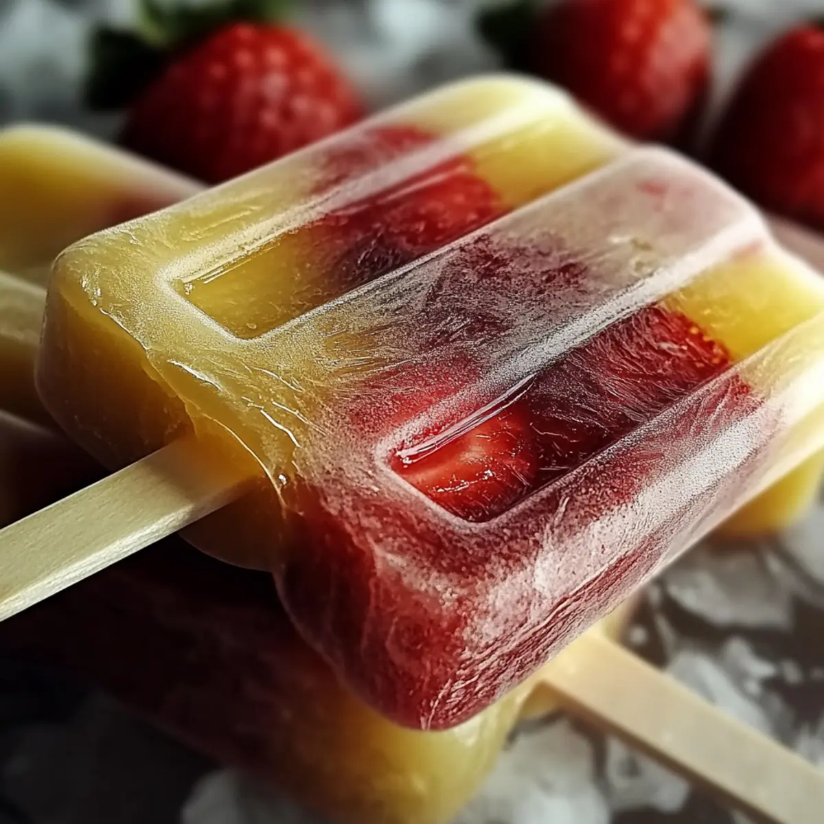 Tropical Strawberry Pineapple Popsicles