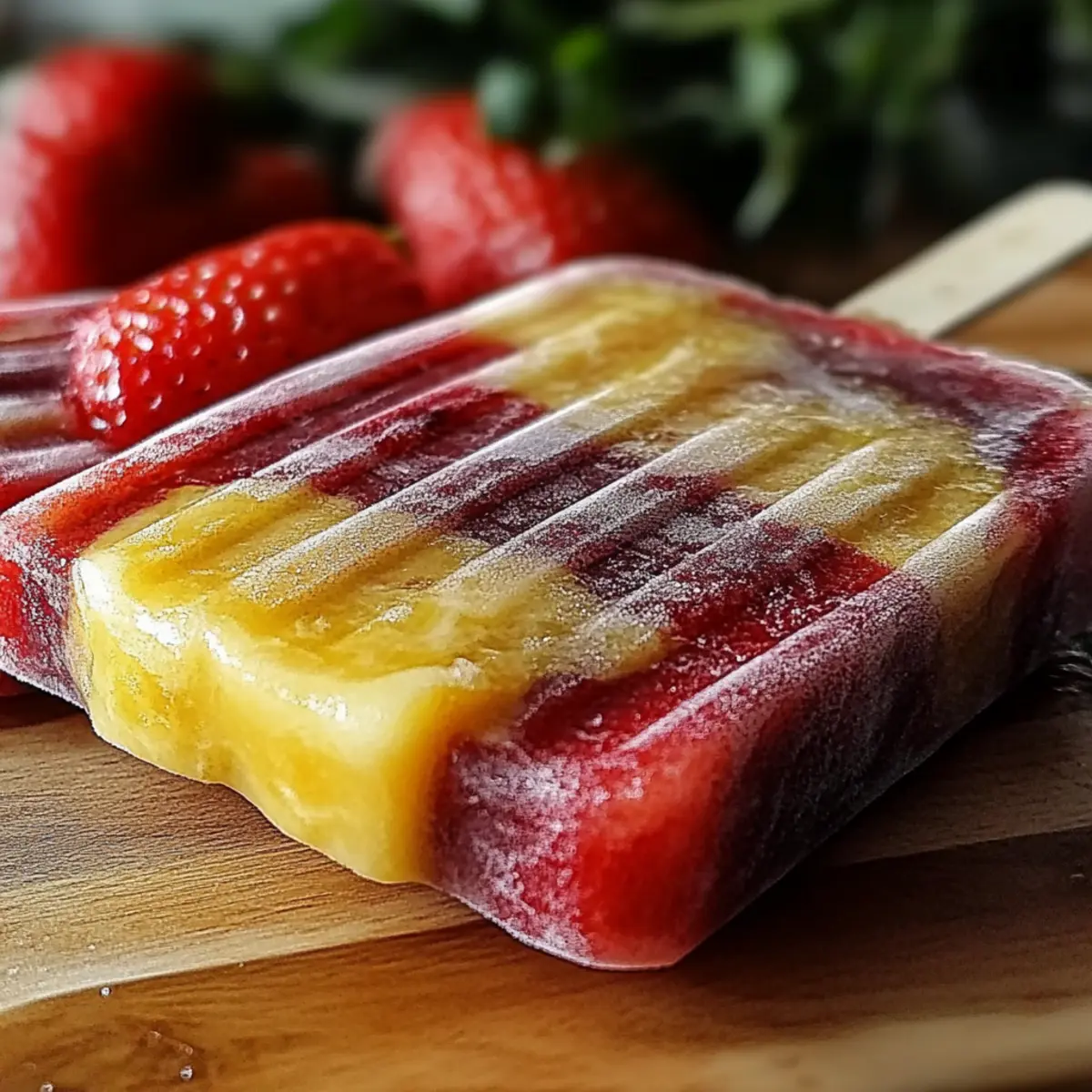 Tropical Strawberry Pineapple Popsicles