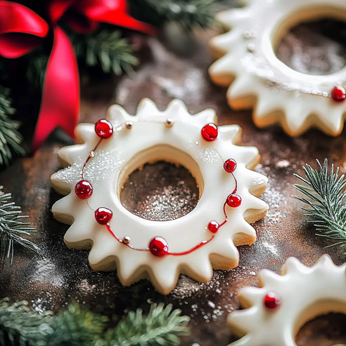 Vanilla Wreath Cookies