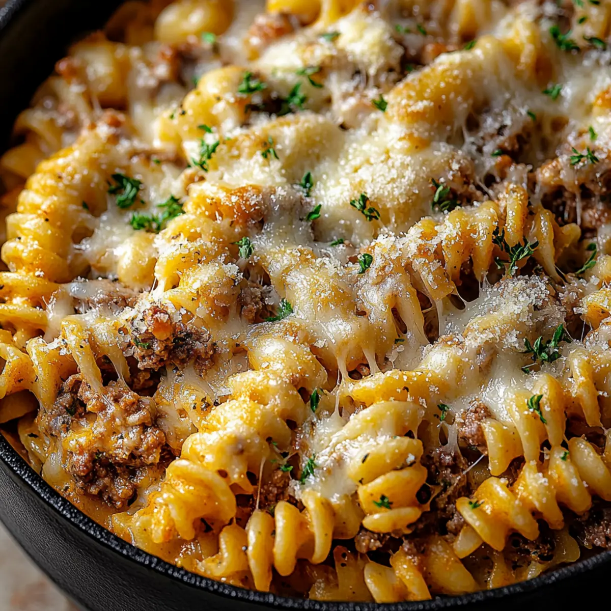 Cheesy Sausage Pasta