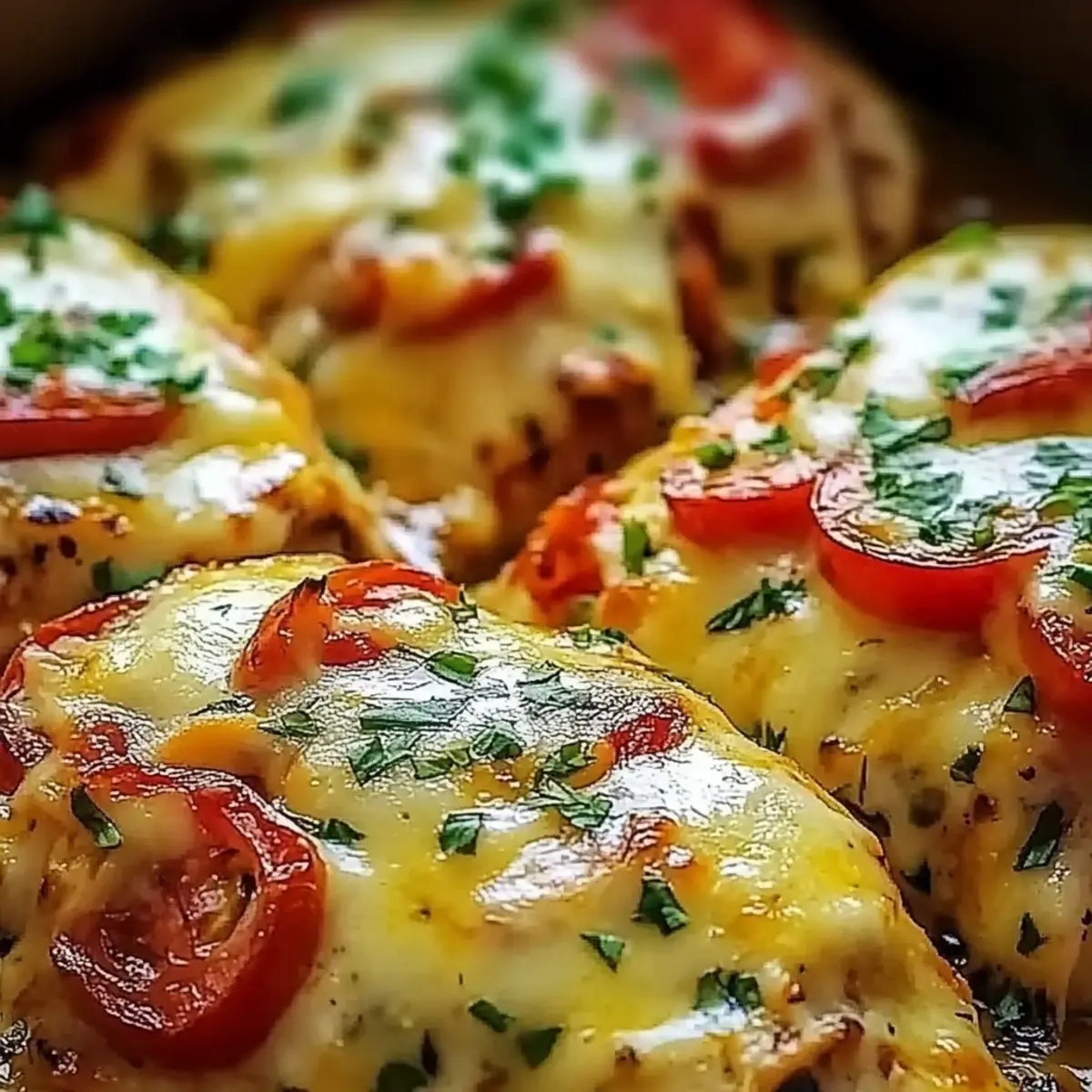 Cheesy Baked Chicken Breast and Peppers