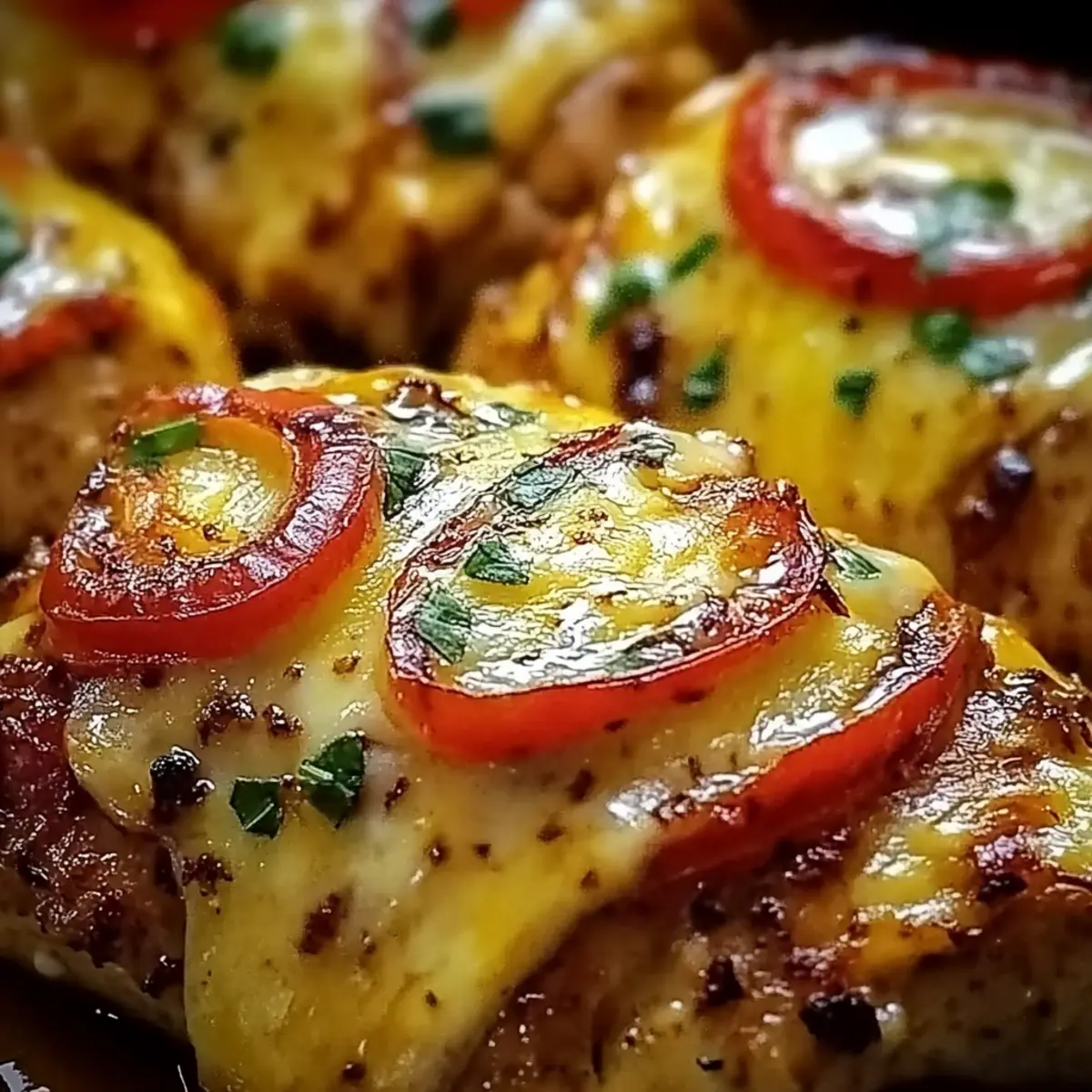 Cheesy Baked Chicken Breast and Peppers