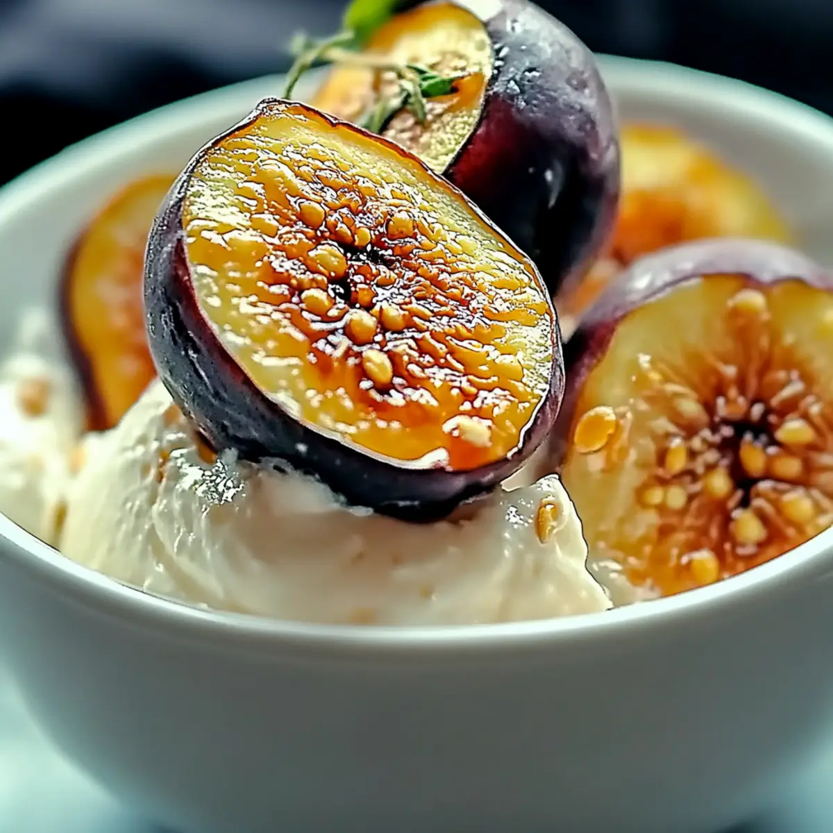 Honey-Drizzled Fig and Ricotta Ice Cream