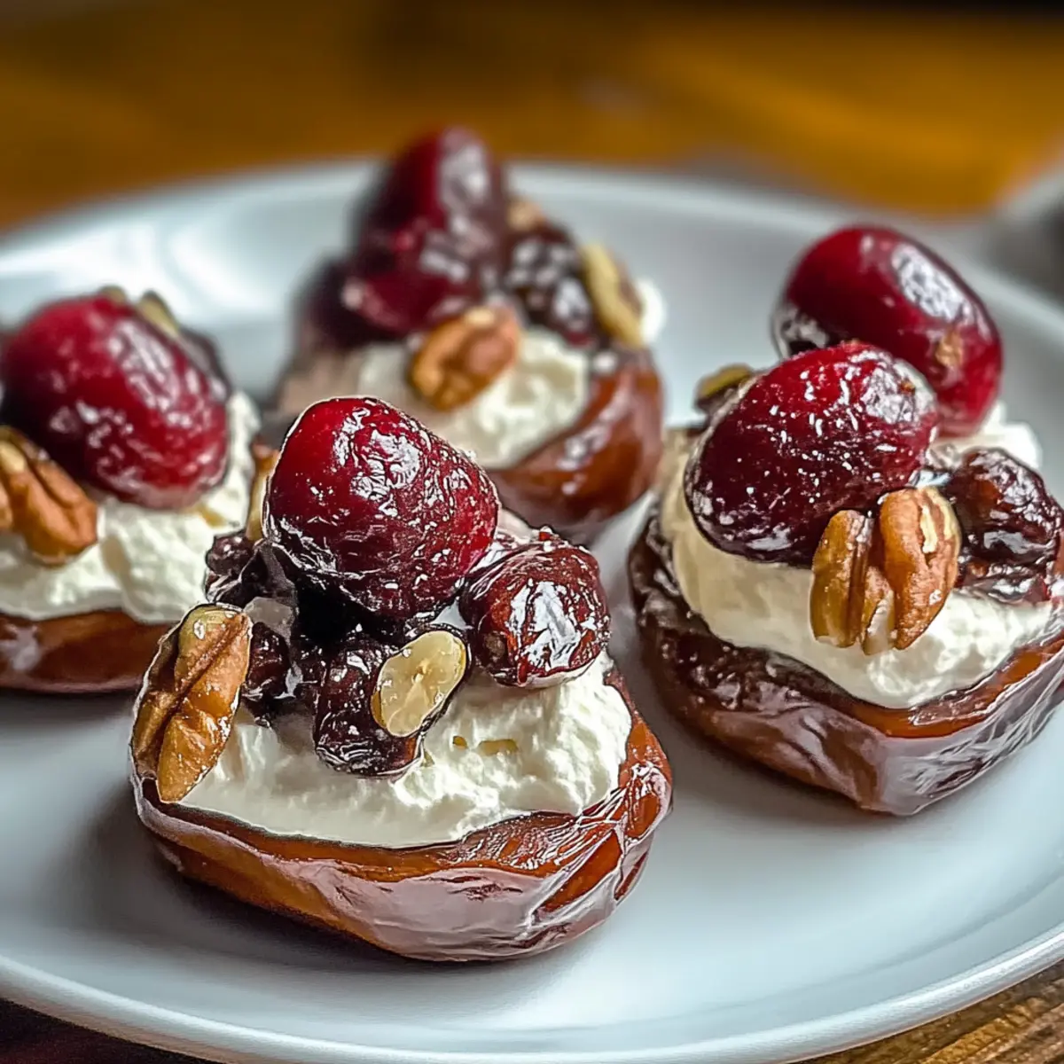Pecan Cream Cheese Stuffed Dates