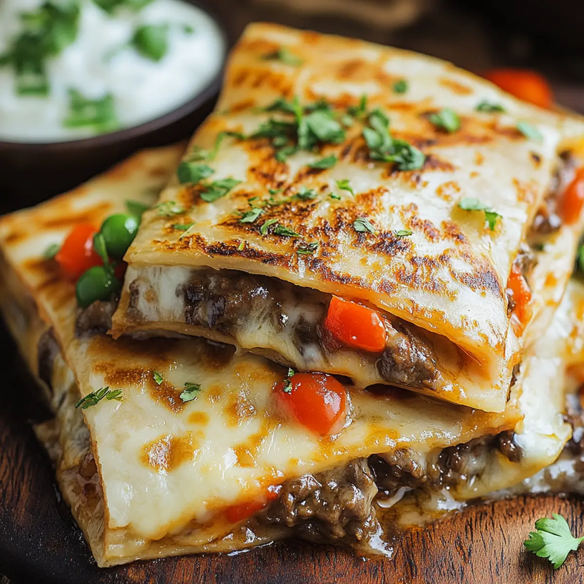 Philly Cheesesteak Quesadillas