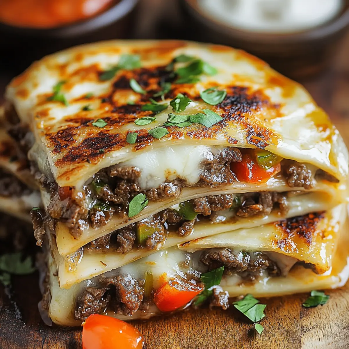 Philly Cheesesteak Quesadillas