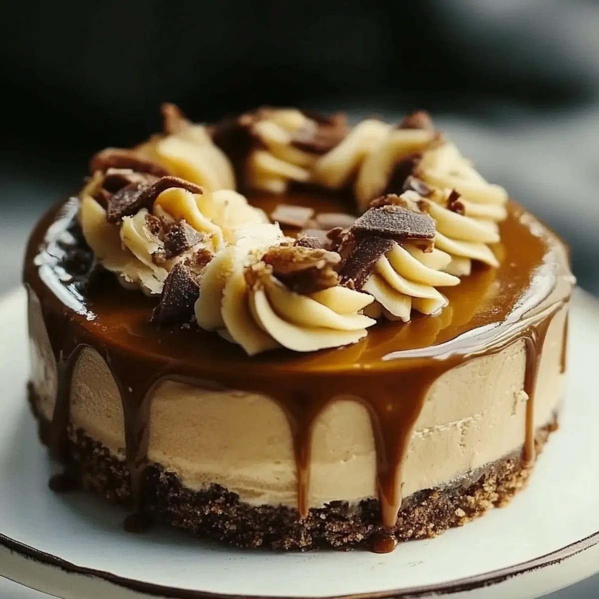 Banana Caramel Nut Cheesecake
