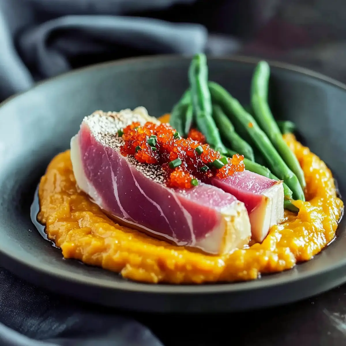 Seared Ahi Tuna with Sesame Green Beans