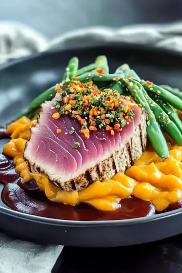 Seared Ahi Tuna with Sesame Green Beans