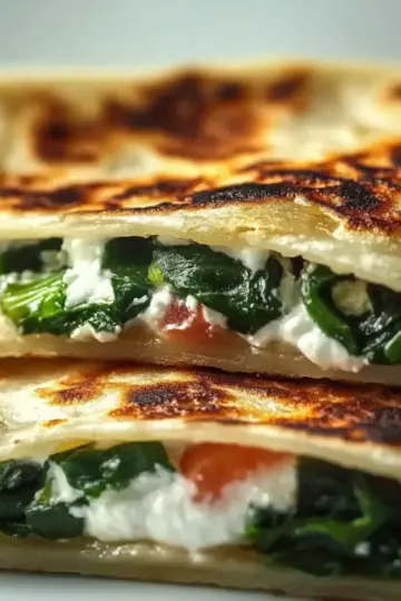 Spinach and Feta Quesadilla