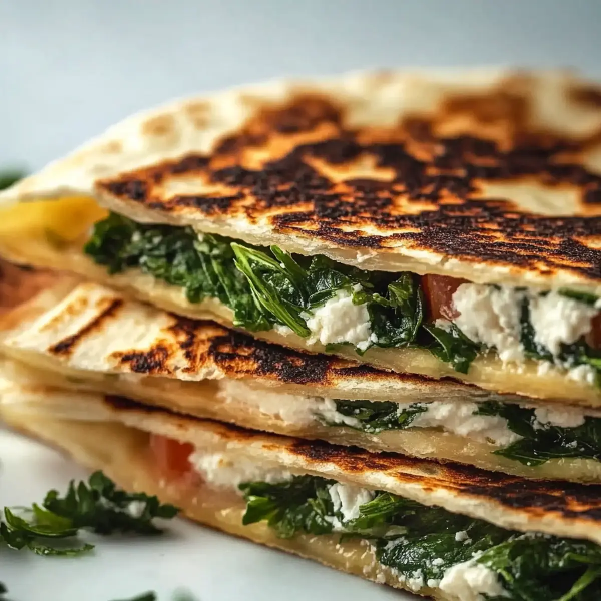 Spinach and Feta Quesadilla