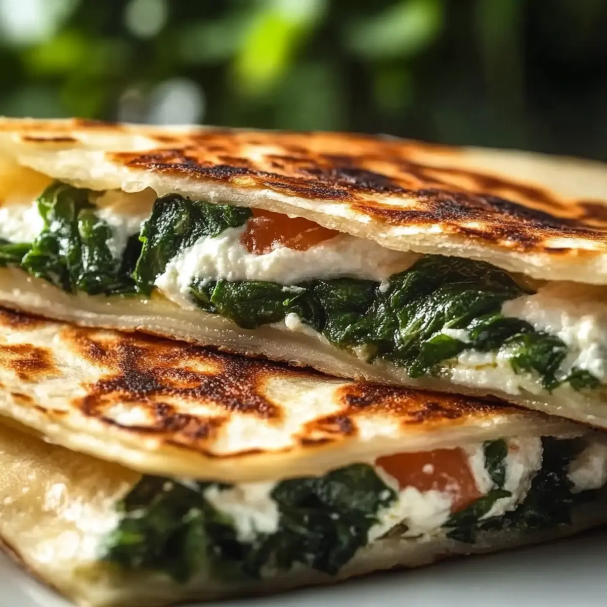 Spinach and Feta Quesadilla