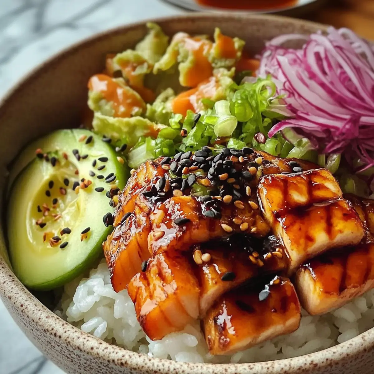 Teriyaki Salmon Sushi Bowl
