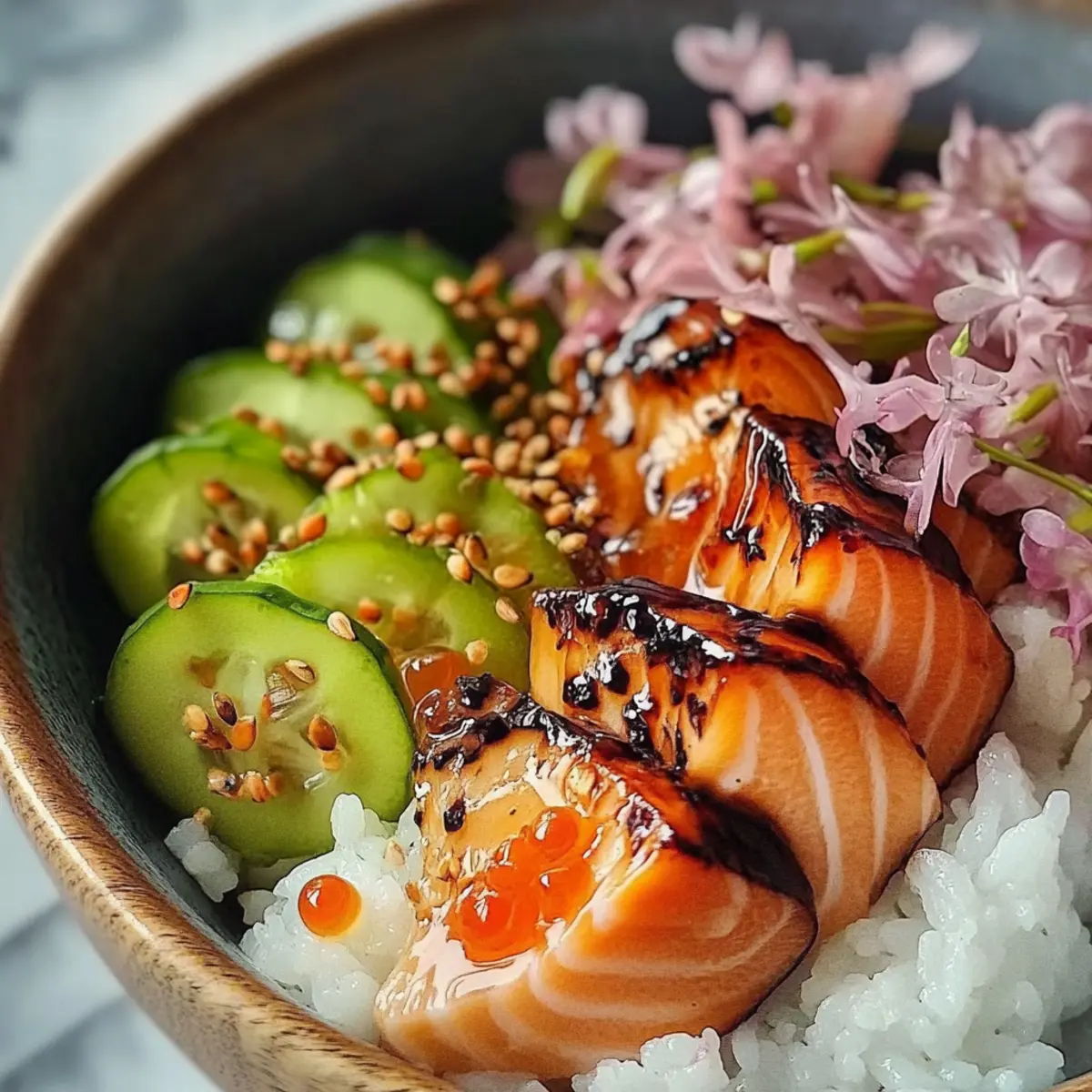 Teriyaki Salmon Sushi Bowl